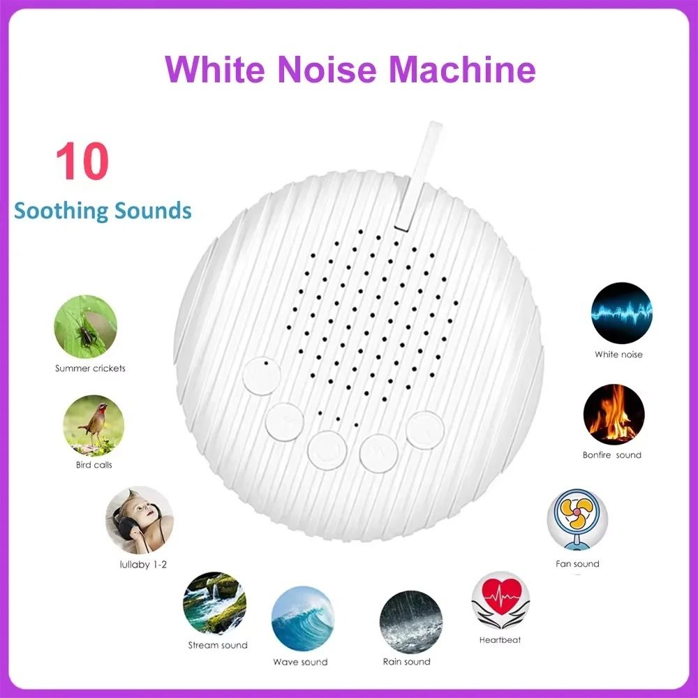 White Noise Sound Machine with 10 Relaxing Sounds for Baby Sleep