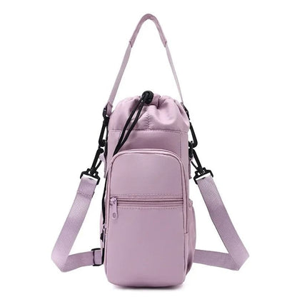 Insulated Water Bottle Carrier With Phone Pocket And Adjustable Strap 7