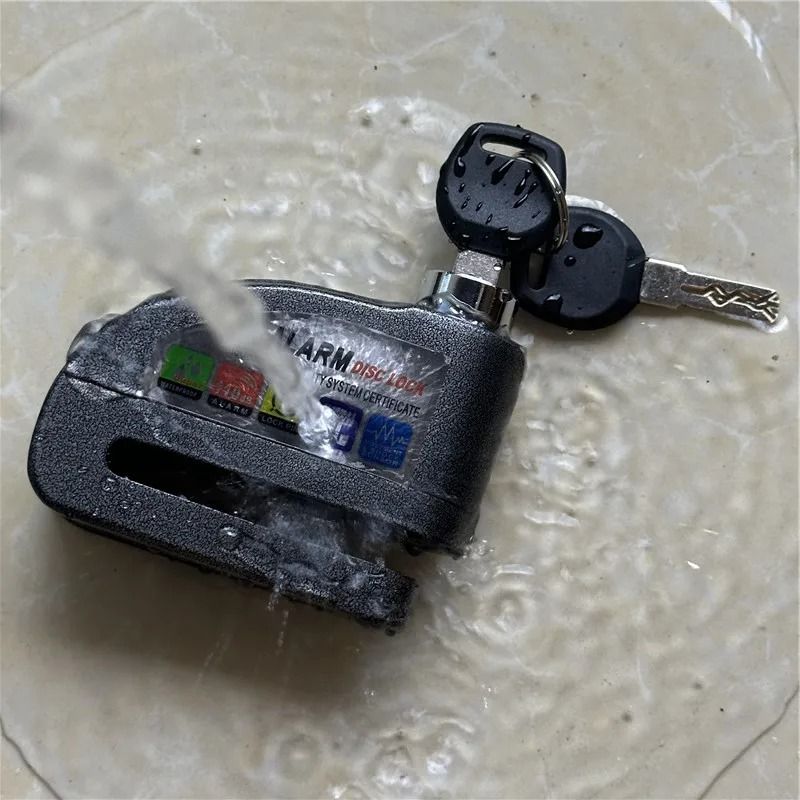 Motorcycle Bicycle Disc Lock With Alarm And Anti Theft Reminder Rope 3