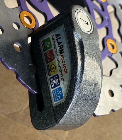 Motorcycle Bicycle Disc Lock With Alarm And Anti Theft Reminder Rope 4