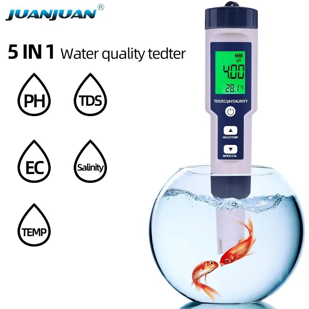 5 In 1 Digital Water Quality Tester For Aquarium And Drinking Water 1