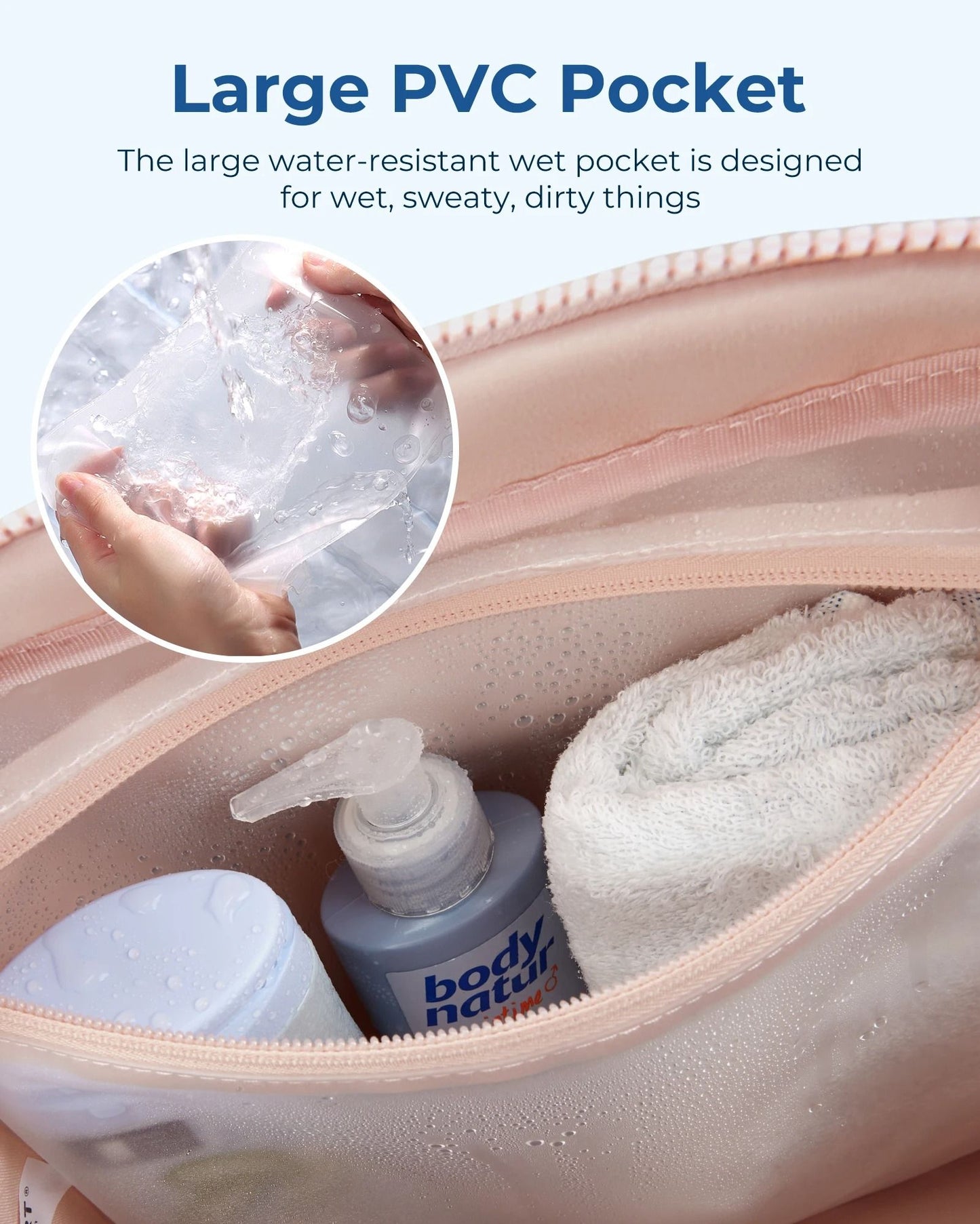 BAGSMART Waterproof Travel Duffel Gym Bag For Women With Wet Pocket Carry On Shoulder Weekender Bos 4