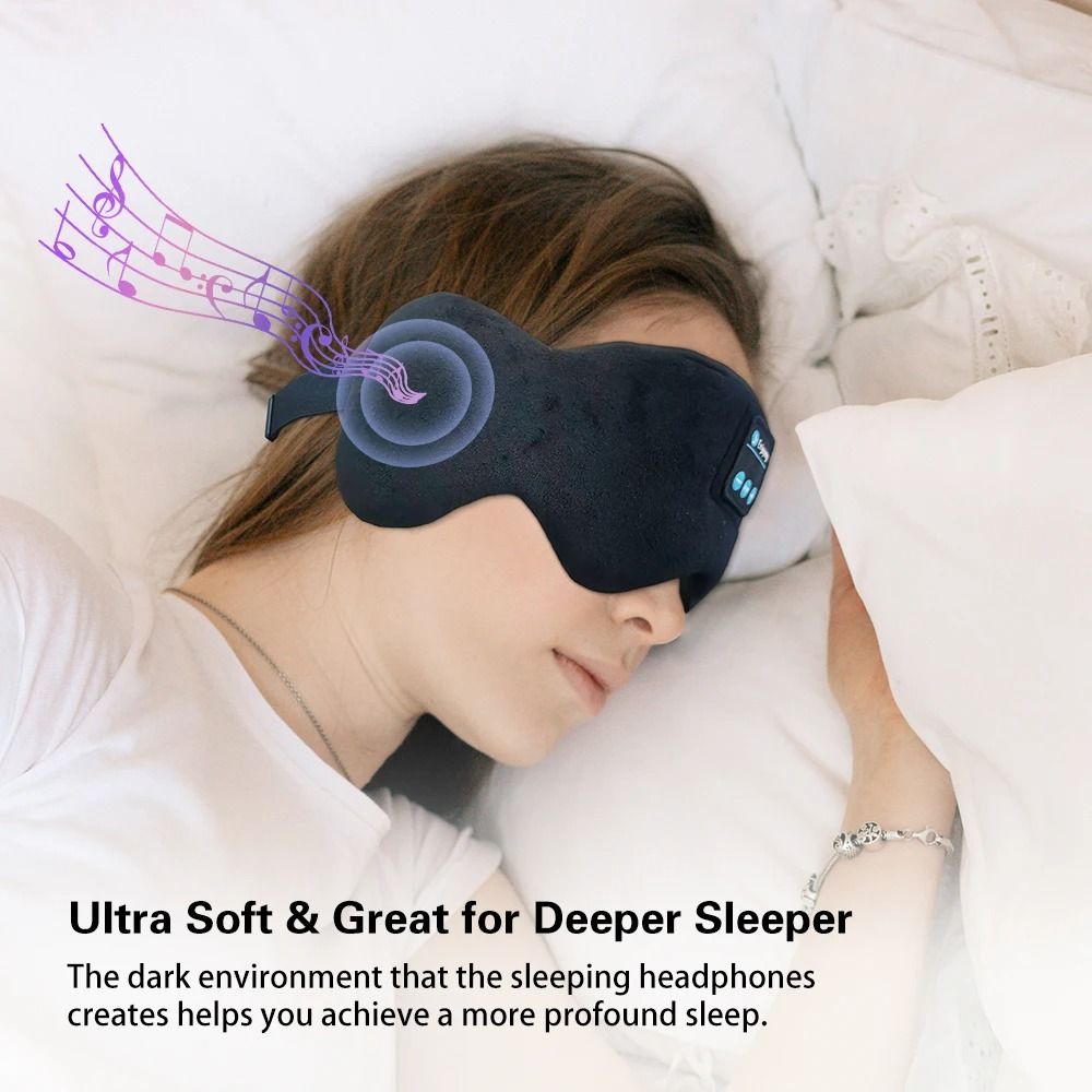Bluetooth Sleep Mask with Audio for Restful Nights