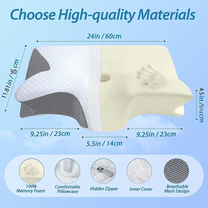 Ergonomic Memory Foam Cervical Pillow For Neck Pain Relief 2