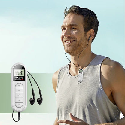 Mini Pocket Clip FM Radio With LCD Display And Backlight 1