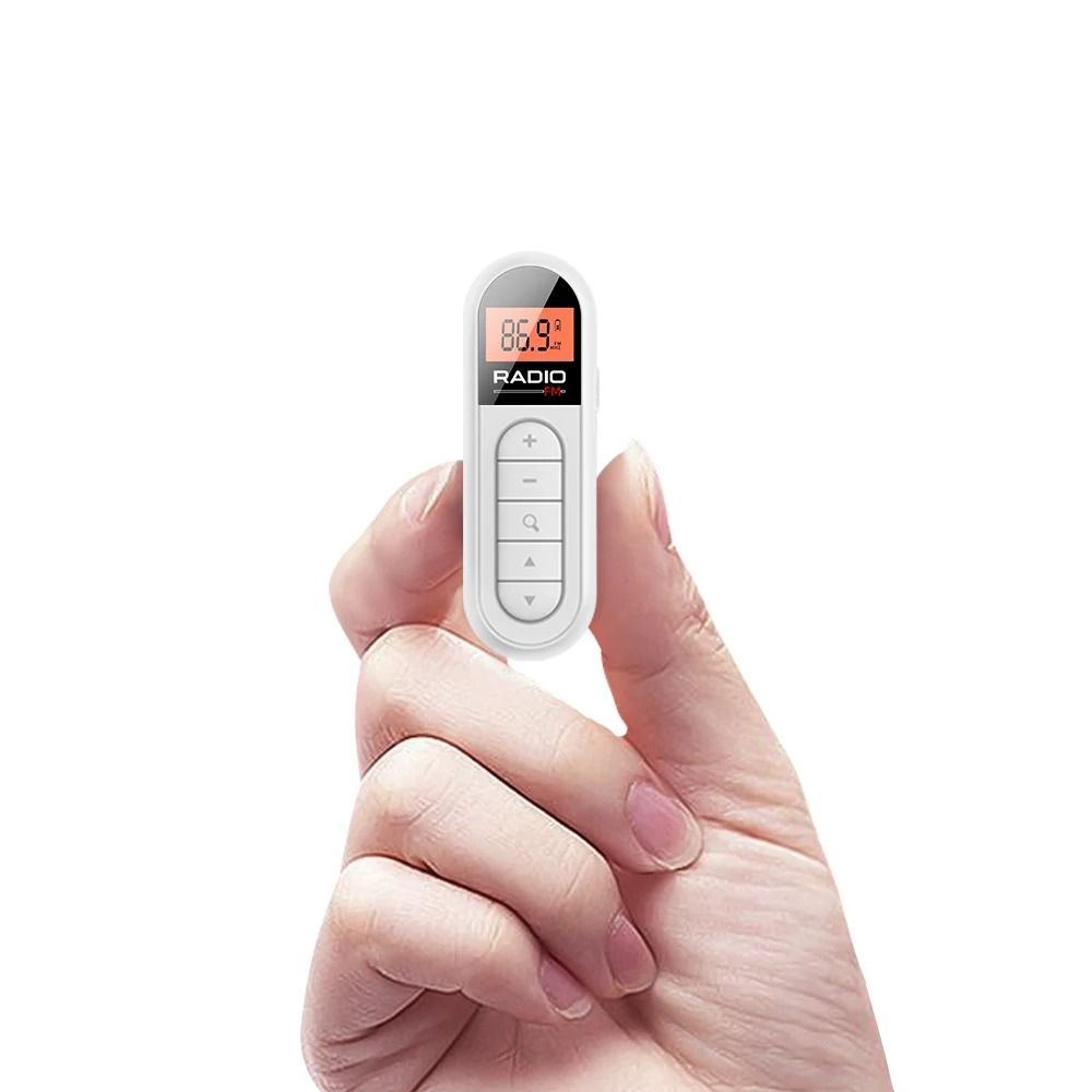 Mini Pocket Clip FM Radio With LCD Display And Backlight 4