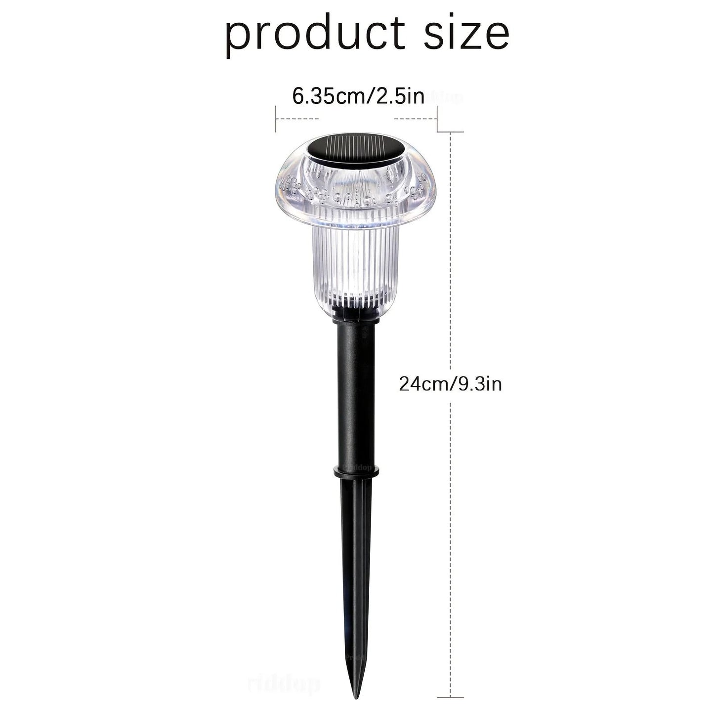 Solar LED Mushroom Garden Stake Lights Set Of Four For Outdoor Pathway Decoration 3