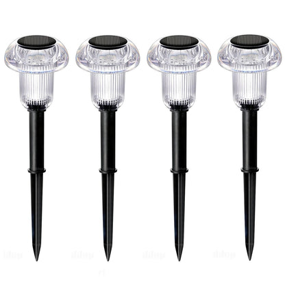 Solar LED Mushroom Garden Stake Lights Set Of Four For Outdoor Pathway Decoration 6