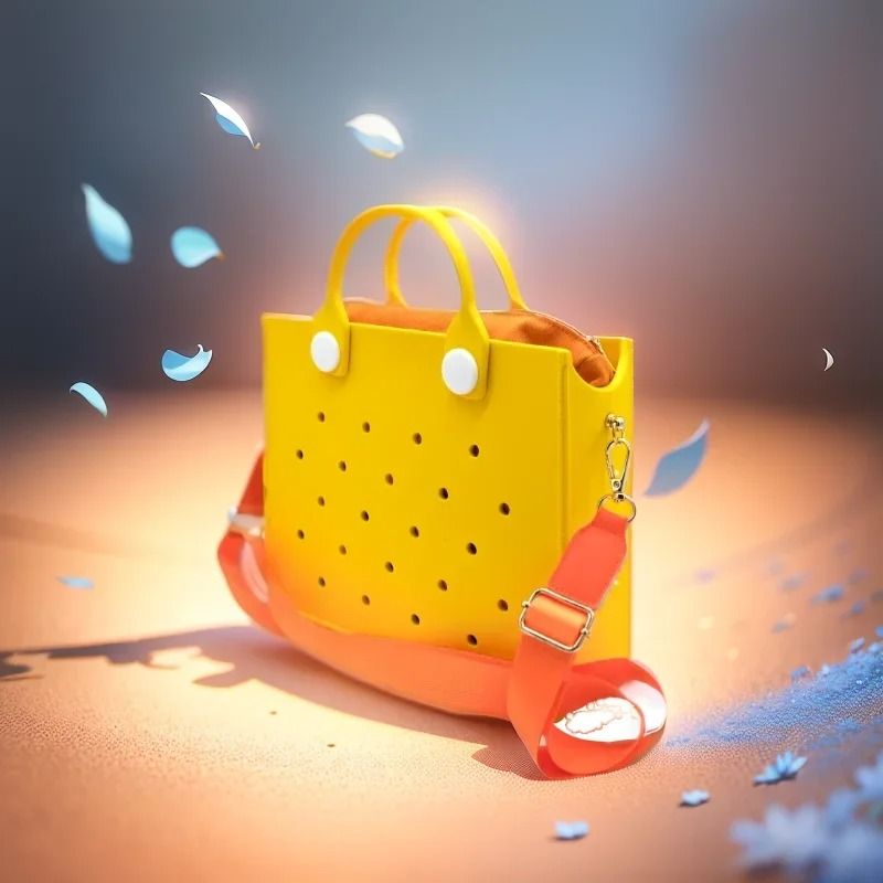 Orange Guy EVA Punched Waterproof Travel Tote Bag With Charm Holes 3