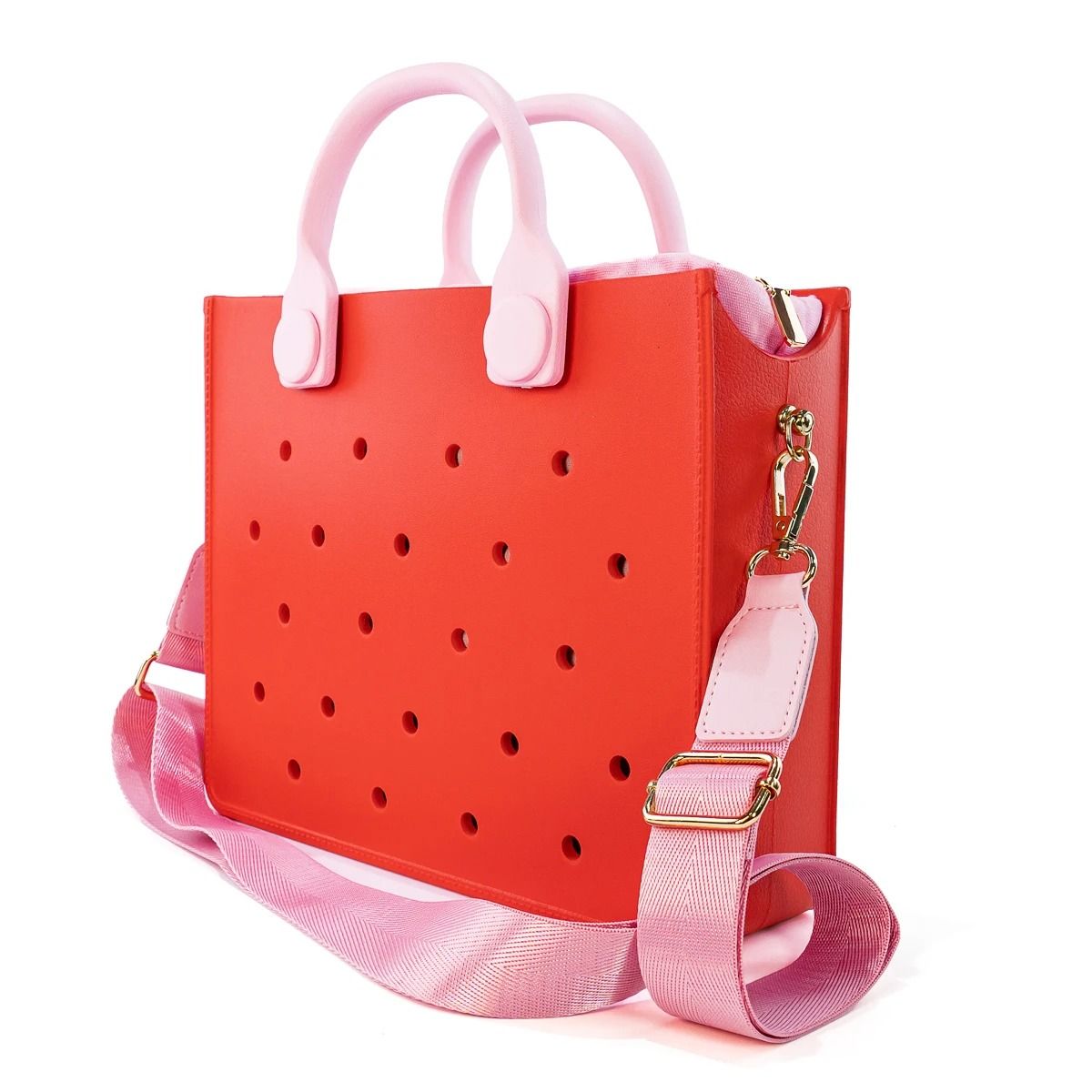 Orange Guy EVA Punched Waterproof Travel Tote Bag With Charm Holes 10