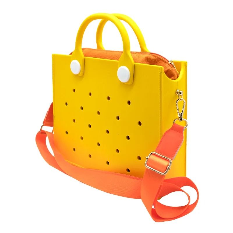 Orange Guy EVA Punched Waterproof Travel Tote Bag With Charm Holes 16