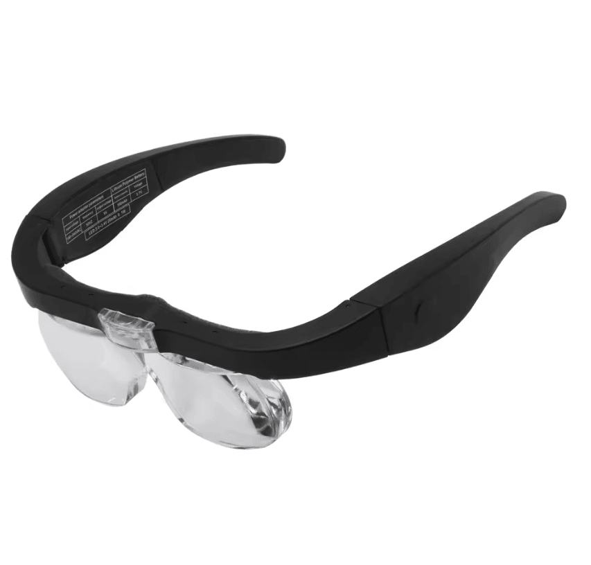 USB Rechargeable LED Magnifying Glasses With Interchangeable Lenses For Hands Free Work 2