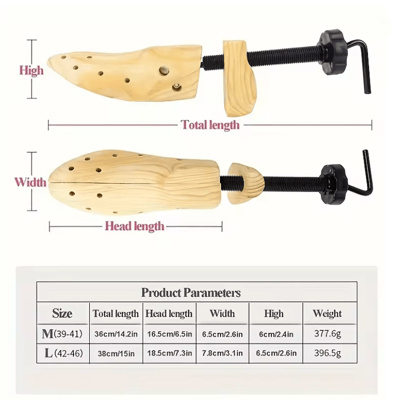 Wooden Shoe Stretcher For Wide Feet And Bunion Relief 2