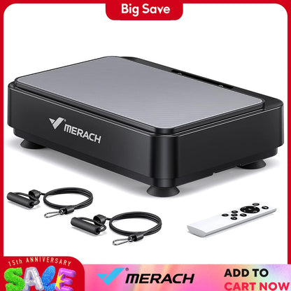 Merach Vibration Plate Exercise Machine for Lymph Drainage Pain Relief Weight Loss