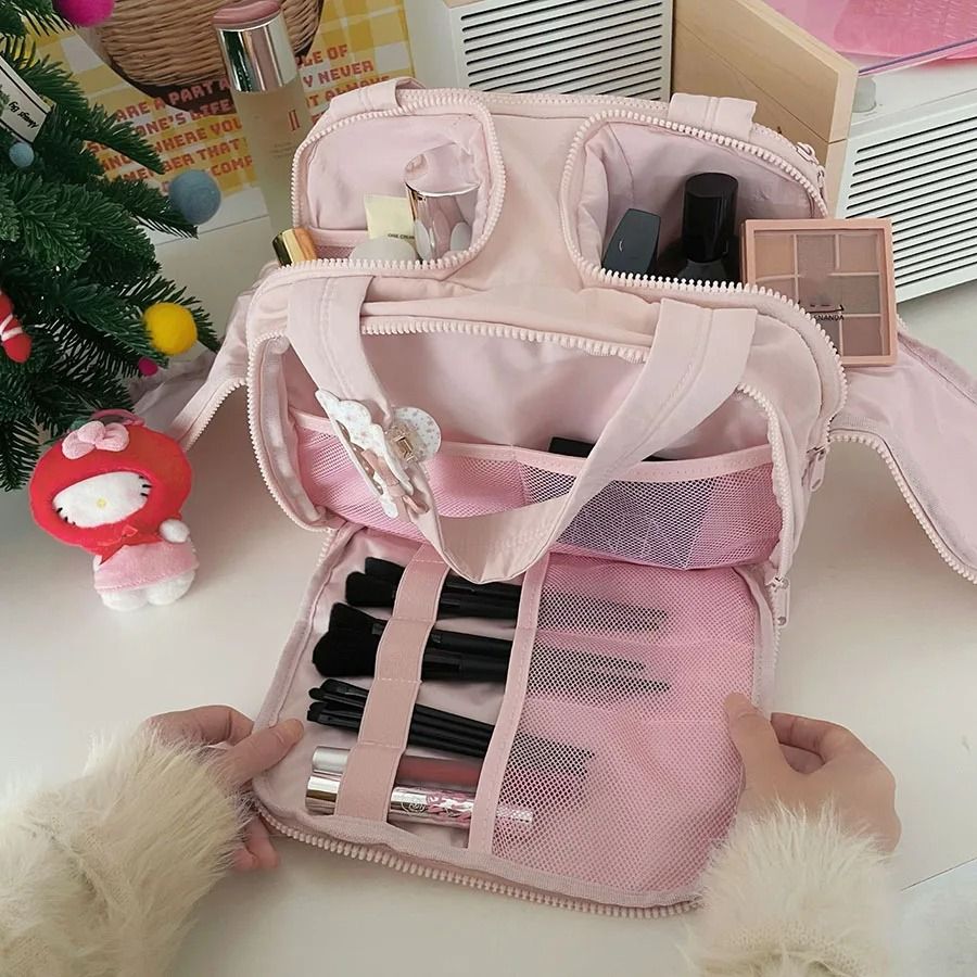 Large Capacity Travel Cosmetic Bag Toiletry Organizer With Multiple Compartments For Travel Use 1