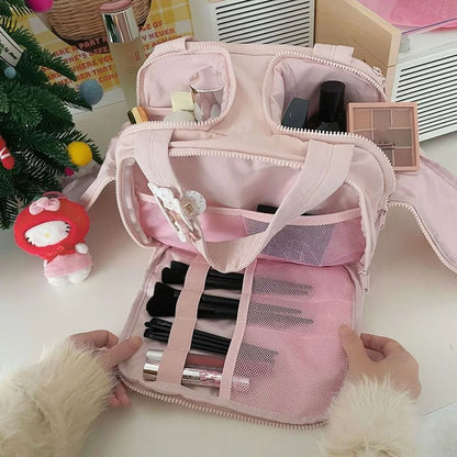Large Capacity Travel Cosmetic Bag Toiletry Organizer With Multiple Compartments For Travel Use 1