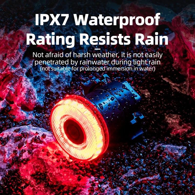 Rockbros Smart Rechargeable Bike Tail Light Waterproof For Night Riding 4