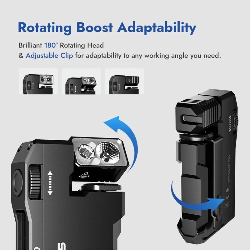 Wuben G5 EDC Flashlight Portable 400 Lumens Pocket Light With Rotating Head And Magnetic Base 1