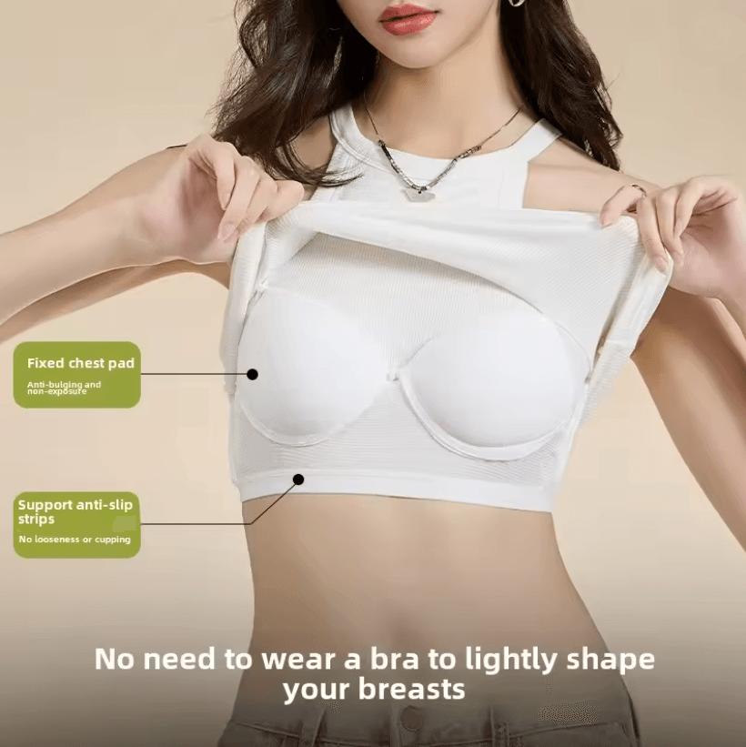 HalterFit Built In Bra Camisole Slim Fit Breathable Halter Top 1