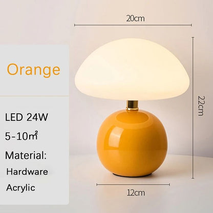 Mushroom USB Table Lamp Pink Orange Red White Yellow 10