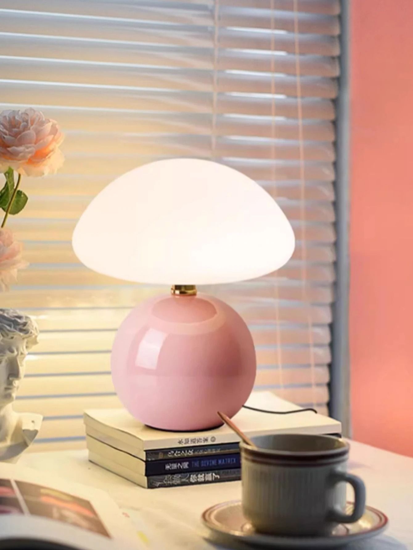 Mushroom USB Table Lamp Pink Orange Red White Yellow 1
