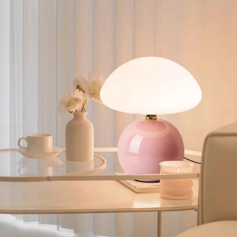Mushroom USB Table Lamp Pink Orange Red White Yellow 3