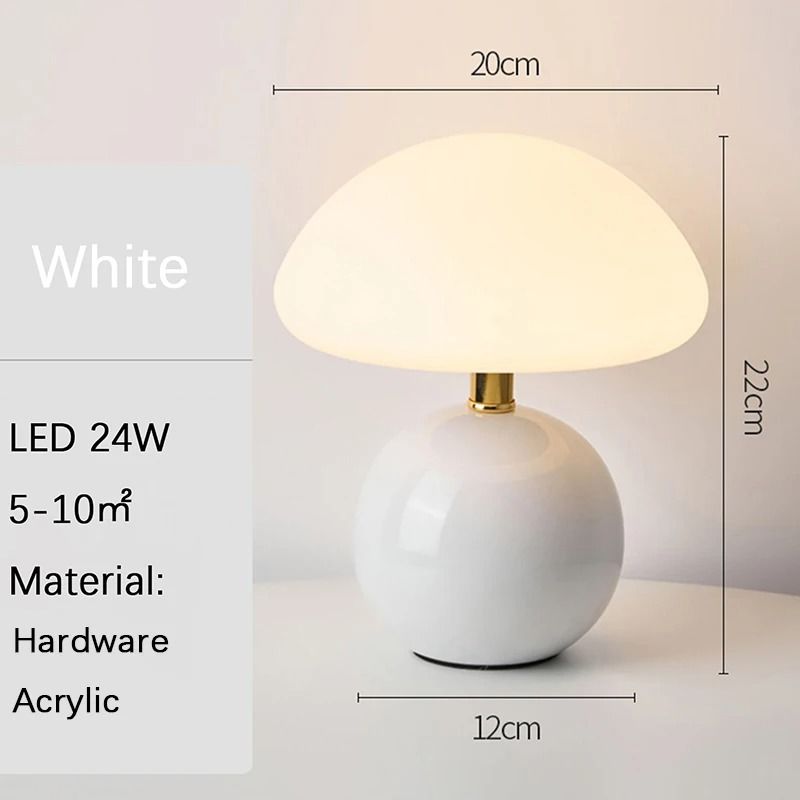 Mushroom USB Table Lamp Pink Orange Red White Yellow 6