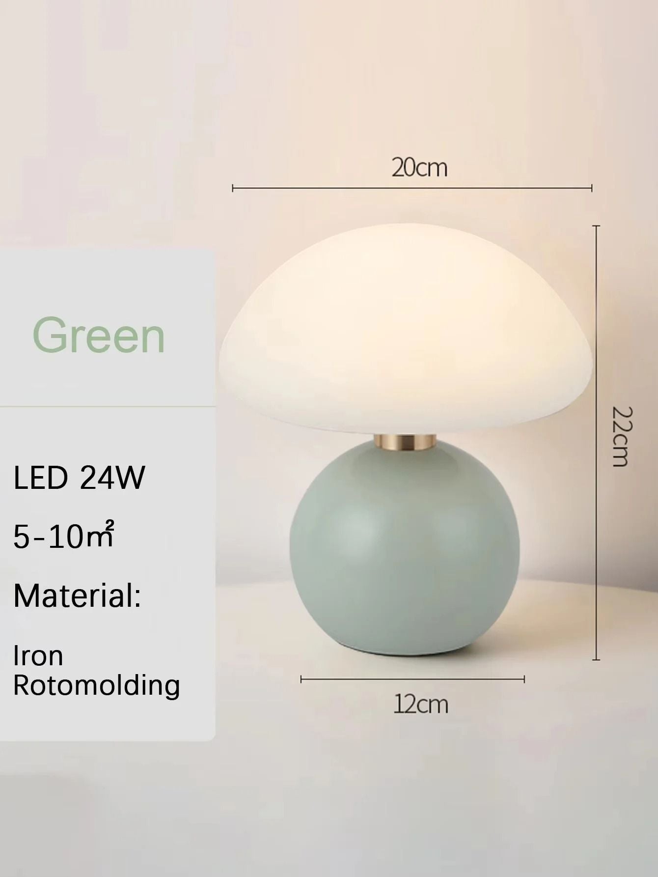 Mushroom USB Table Lamp Pink Orange Red White Yellow 7
