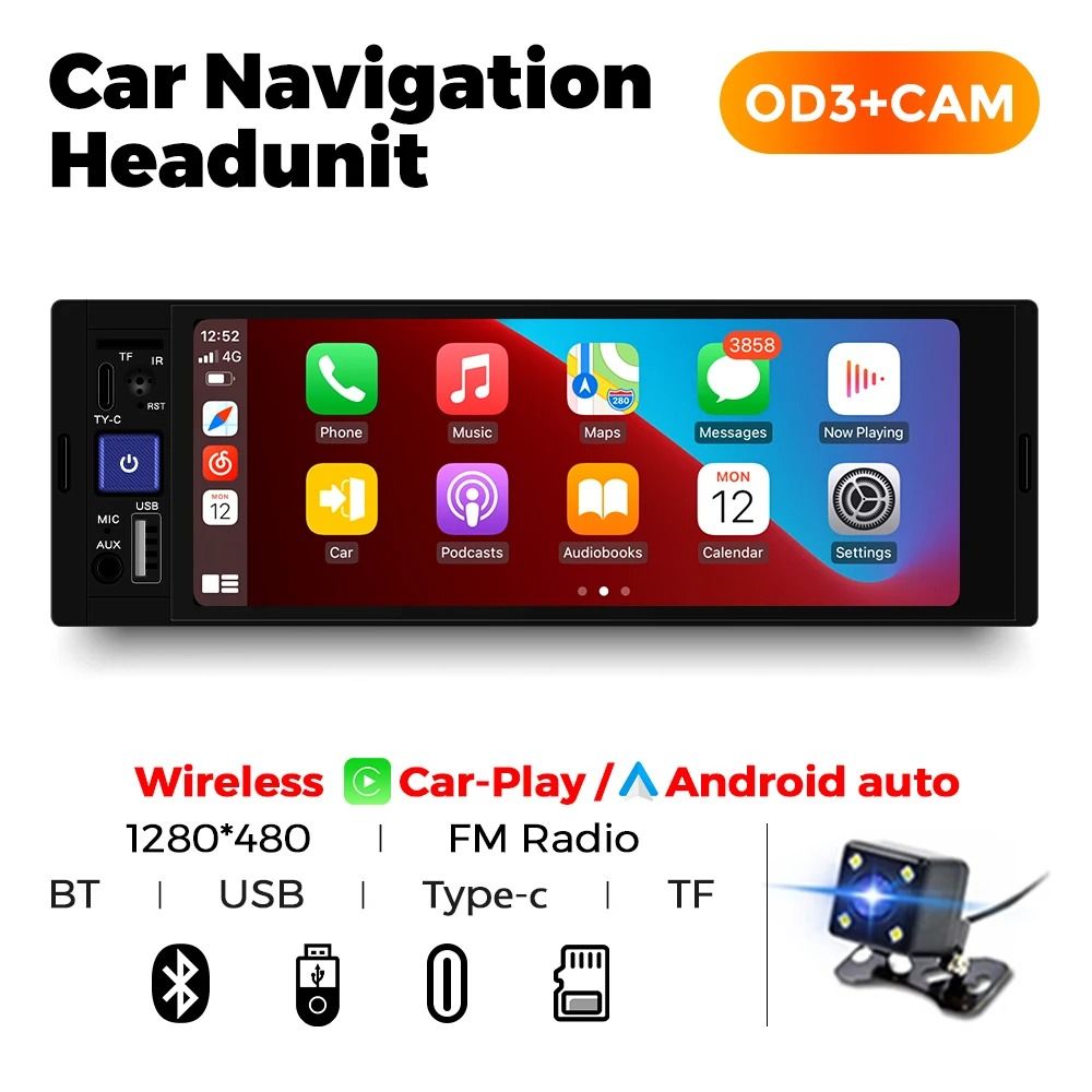 MEKEDE 686 Inch 1Din Carplay Android Auto MP5 Car Radio 13