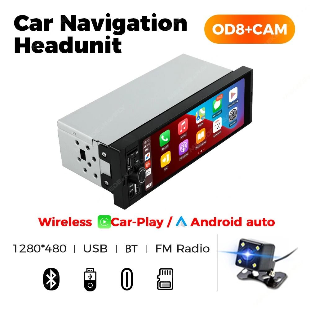 MEKEDE 686 Inch 1Din Carplay Android Auto MP5 Car Radio 15