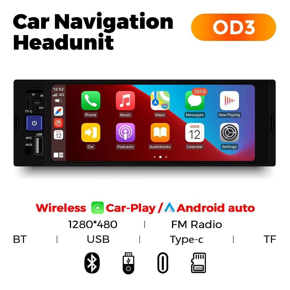 MEKEDE 686 Inch 1Din Carplay Android Auto MP5 Car Radio 8