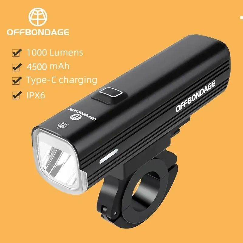 OFFBONDAGE 1000 Lumen Bike Headlight Power Bank Flashlight 6