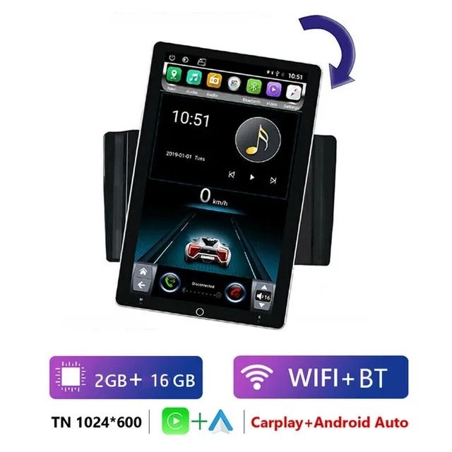 Android 15 0 101 Inch Automatic Rotate Car Radio Android Auto Carplay Multimedia Player 10