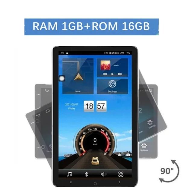 Android 15 0 101 Inch Automatic Rotate Car Radio Android Auto Carplay Multimedia Player 6