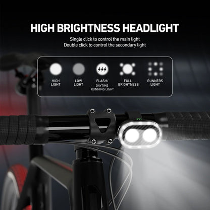 CYCLAMI CY300T Bicycle Smart Brake Sensing Front Rear Light Set 1