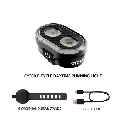 CYCLAMI CY300T Bicycle Smart Brake Sensing Front Rear Light Set 6