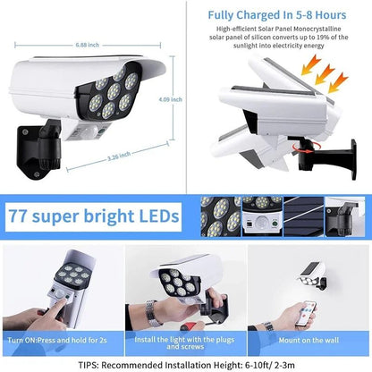 Solar Dummy Camera 77LED Motion Sensor Outdoor Security Light 4