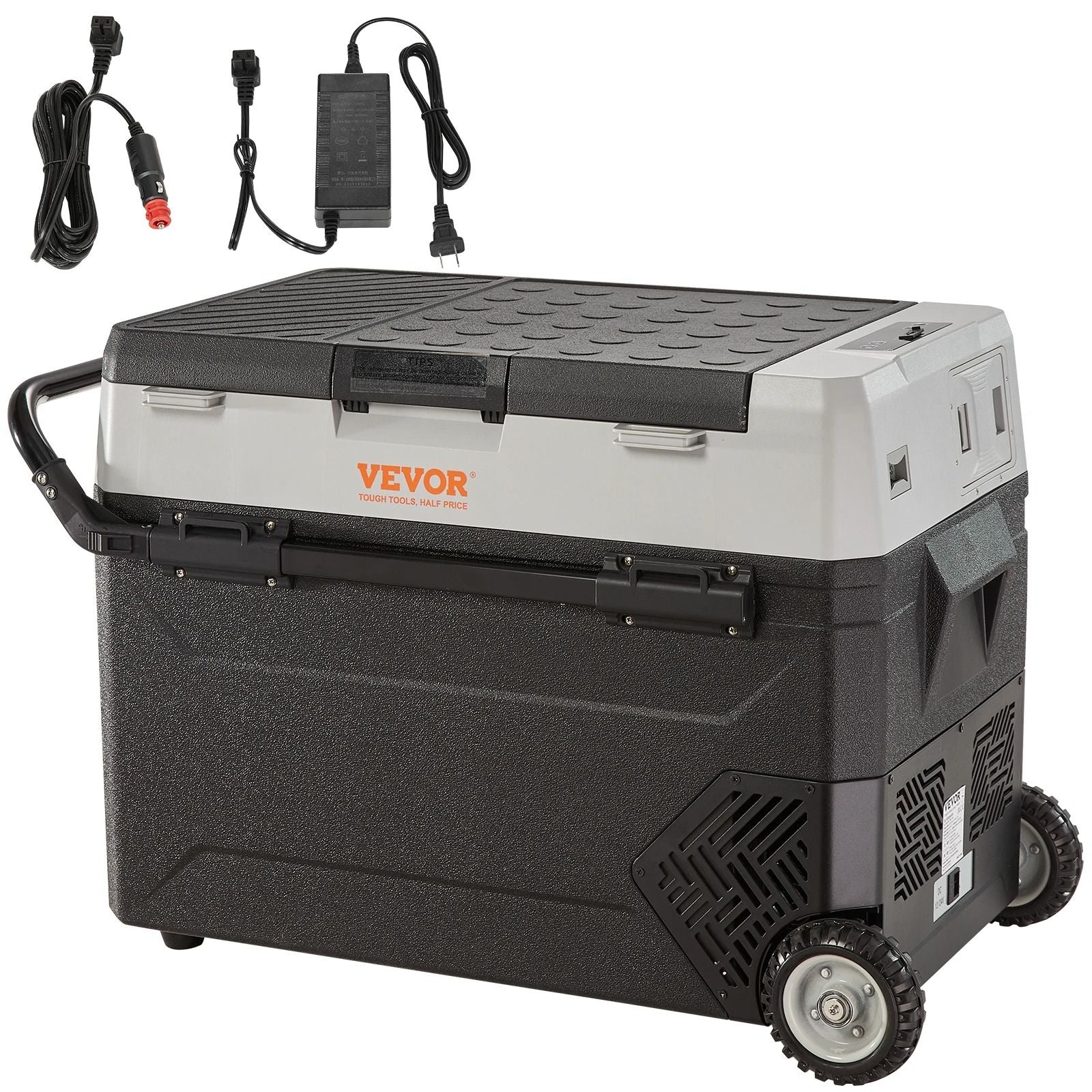 SucceBuy Portable Foldable Car Refrigerator 35L 45L 55L with Wheels and Handle
