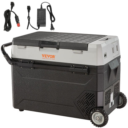 SucceBuy Portable Foldable Car Refrigerator 35L 45L 55L with Wheels and Handle