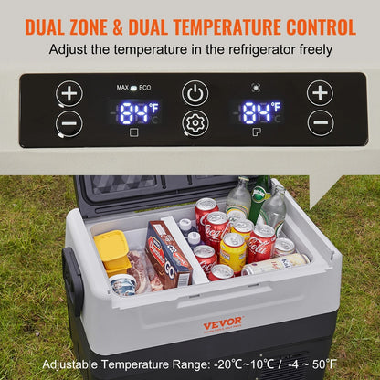 SucceBuy Portable Foldable Car Refrigerator 35L 45L 55L With Wheels And Handle 2