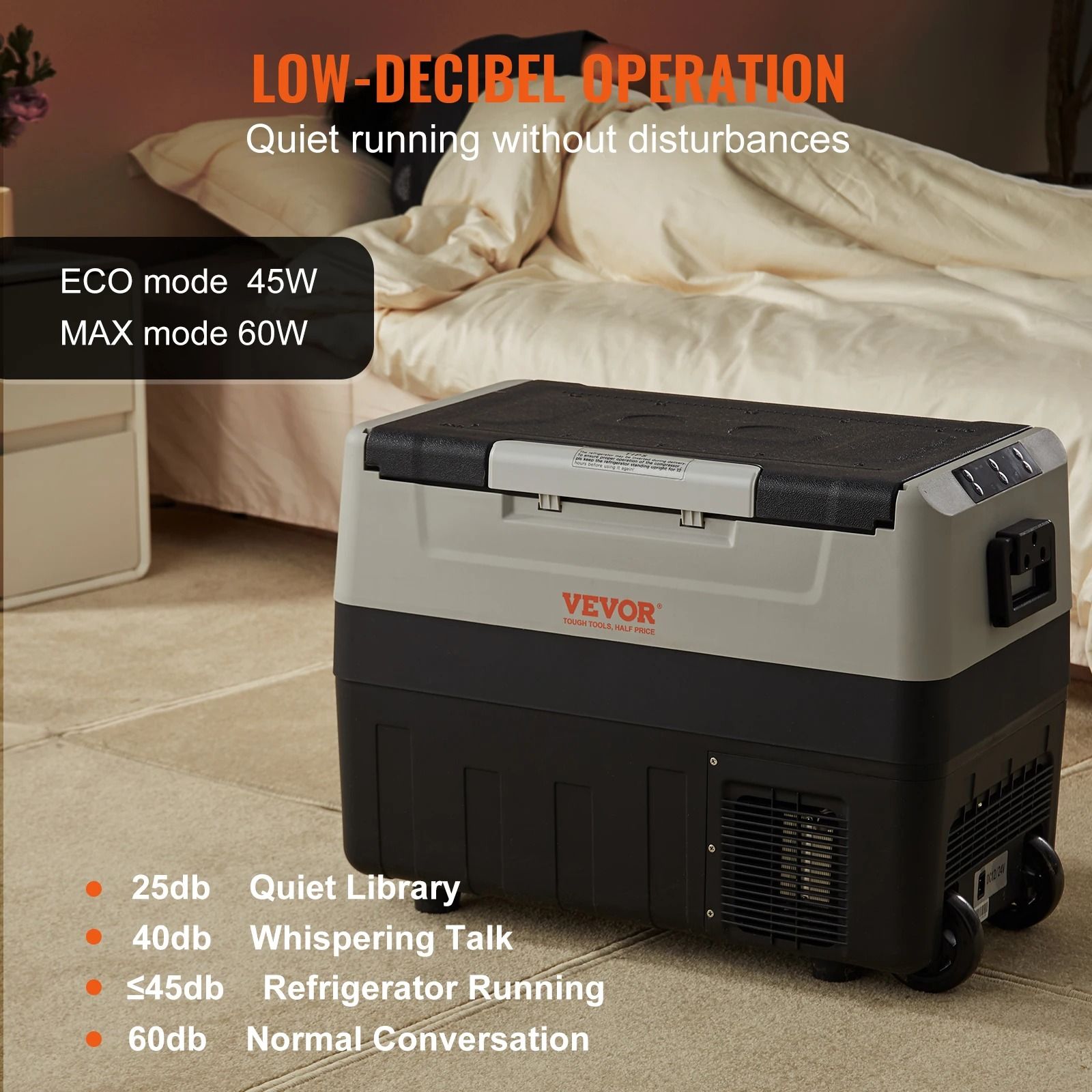 SucceBuy Portable Foldable Car Refrigerator 35L 45L 55L With Wheels And Handle 3