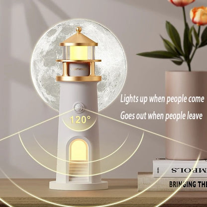 Moon Projection Lighthouse Night Light With Bluetooth Music And Remote 2