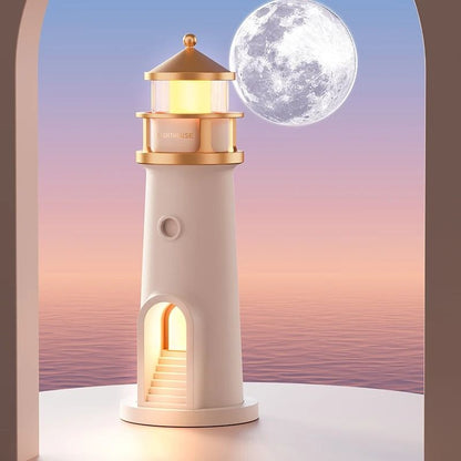 Moon Projection Lighthouse Night Light With Bluetooth Music And Remote 4