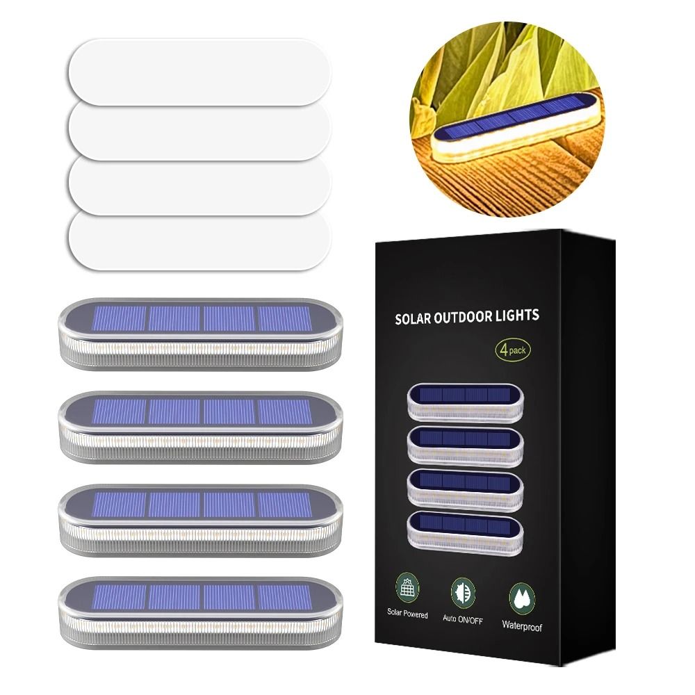 Solar Step Lights Waterproof LED Warm White Pathway Lights For Stairs And Driveways 7