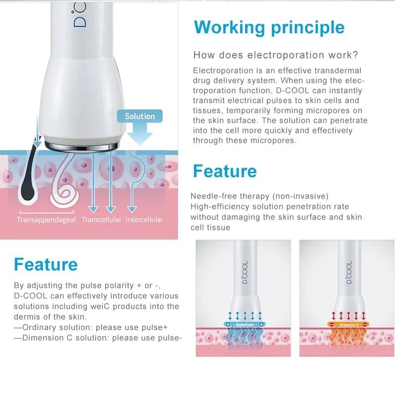 Dcool Portable Facial Electroporation Device With Hot Cold EMS Therapy 5