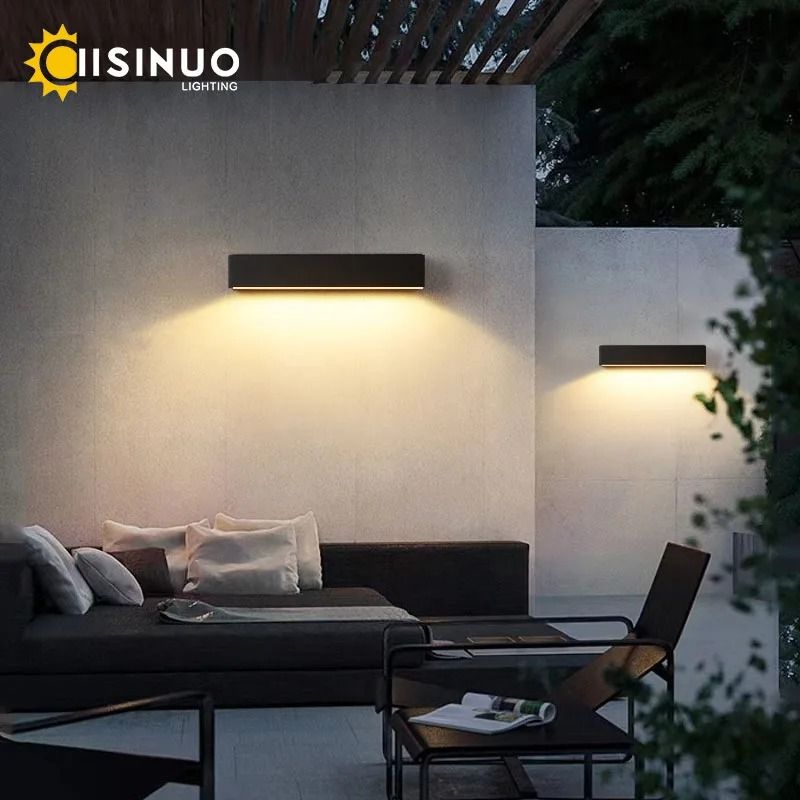 Modern Aluminum LED Outdoor Wall Sconce for Porch and Patio