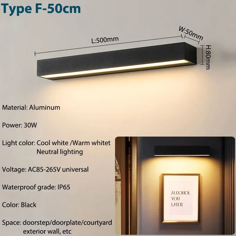 Modern Aluminum LED Outdoor Wall Sconce For Porch And Patio 8
