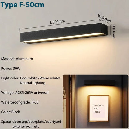 Modern Aluminum LED Outdoor Wall Sconce For Porch And Patio 8