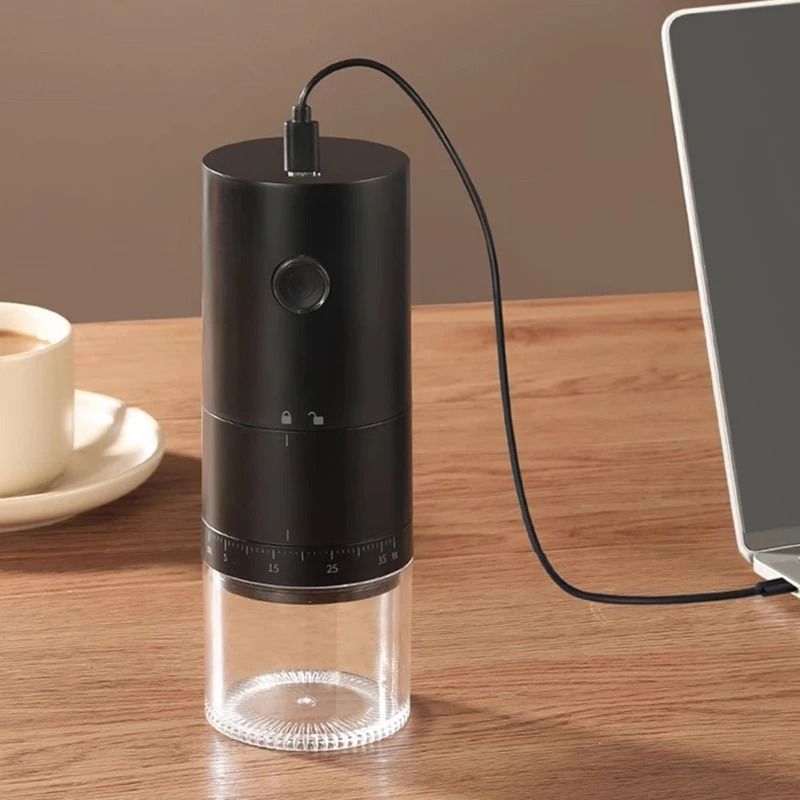 Electric Portable Coffee Grinder With Steel Core Rechargeable  Automatic 3