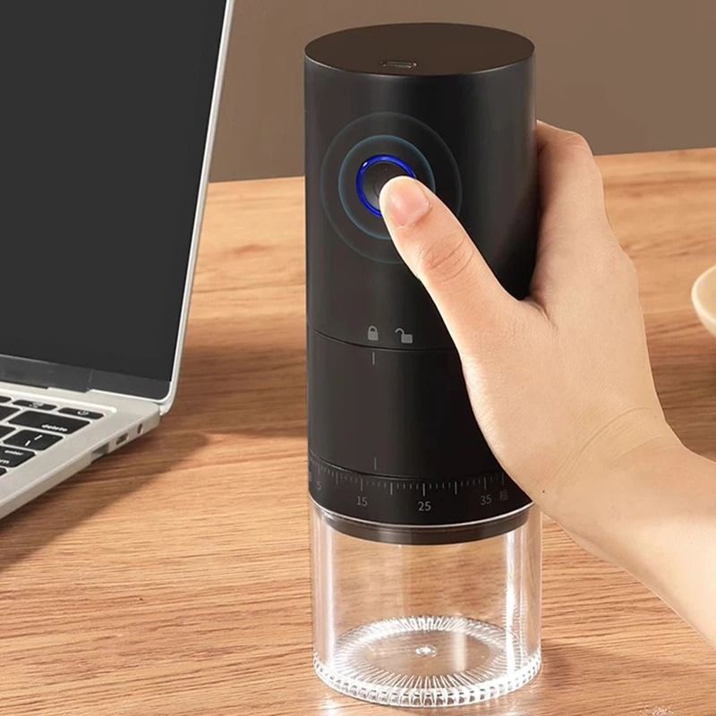 Electric Portable Coffee Grinder With Steel Core Rechargeable  Automatic 4